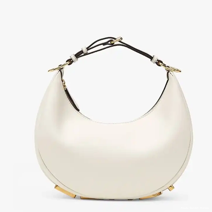 Cheap Fendigraphy Leather Small Calf White Bag Fendi In Hobo 0619